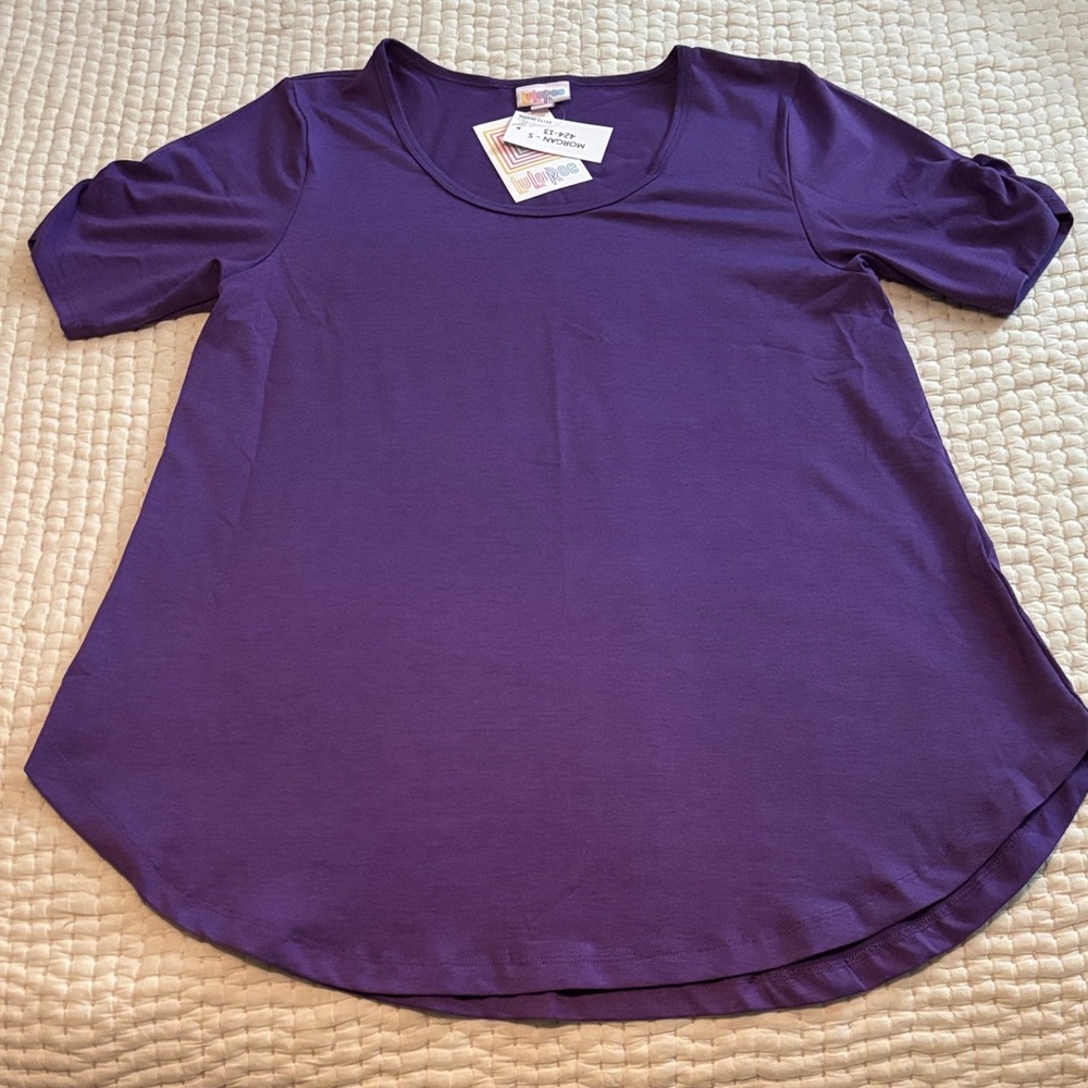 LuLaRoe Purple Morgan Women's Flare Tee